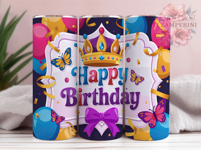 Girls Happy Birthday Celebration Tumbler Wrap, Girls Birthday Tumbler, Happy Birthday Sublimation, Cute Party Tumbler Design, Celebration Tumbler Wrap, Pink Birthday Tumbler Sublimation Li Zamperini 