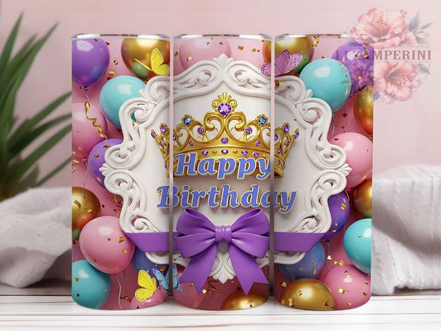 Girls Happy Birthday Celebration Tumbler Wrap, Girls Birthday Tumbler, Happy Birthday Sublimation, Cute Party Tumbler Design, Celebration Tumbler Wrap, Pink Birthday Tumbler Sublimation Li Zamperini 