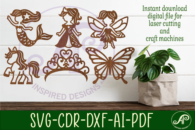 Girls room Silhouette laser cut shape SVG APInspireddesigns 