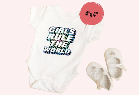 Girls Rule The World DTF Transfer Physical So Fontsy T-Shirt Iron-On Transfer Shop