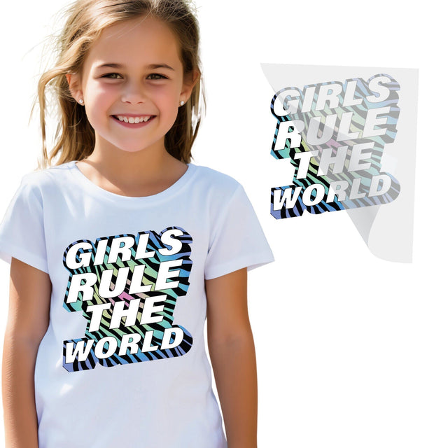 Girls Rule The World DTF Transfer Physical So Fontsy T-Shirt Iron-On Transfer Shop