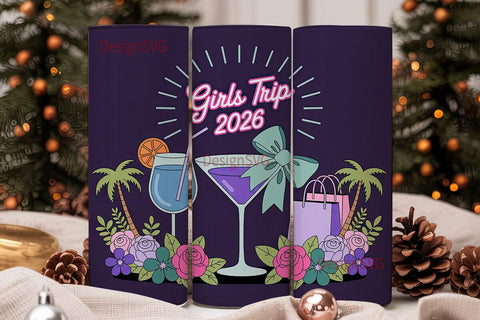 Girls Trip 2026 Tumbler Wrap Sublimation DesignSVG 