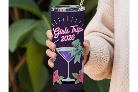 Girls Trip 2026 Tumbler Wrap Sublimation DesignSVG 