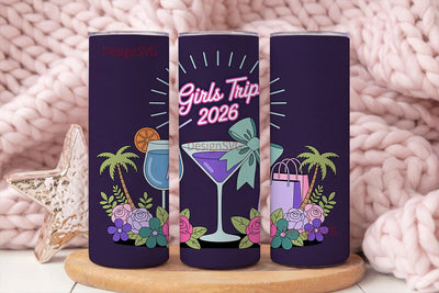 Girls Trip 2026 Tumbler Wrap Sublimation DesignSVG 