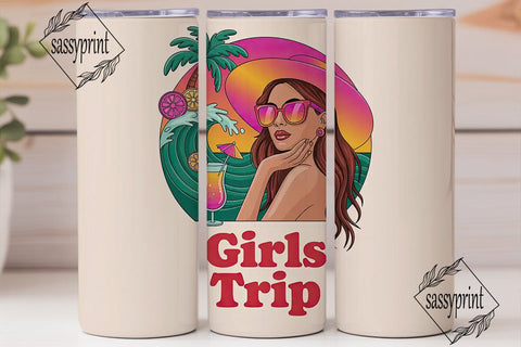 Girls Trip 20oz Tumbler Wrap Sublimation sassyprint 
