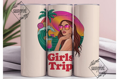 Girls Trip 20oz Tumbler Wrap Sublimation sassyprint 