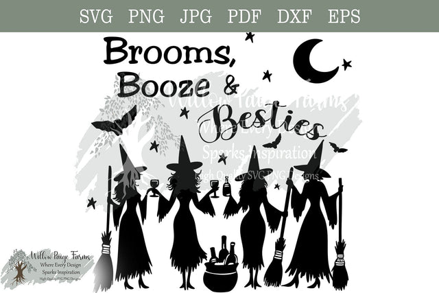 Girls Trip - Brooms Booze & Besties SVG Willow Paige Farms 
