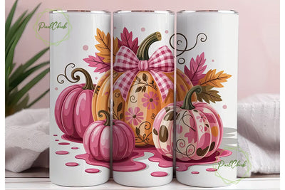 Girly Autumn Pumpkin 20oz Tumbler Design Sublimation PixelChick 