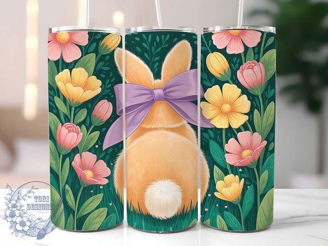 Girly Coquette Easter Bunny Tumbler, Easter Bunny Tumbler, Girly Coquette Wrap, Stylish 20oz Wrap, Sublimation Design, Trendy Gift Idea, Inspirational Easter Tumbler Sublimation ToriDesigns 