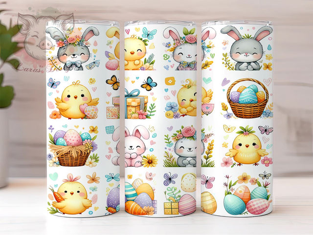 Girly Easter Tumbler Wrap, Patchwork Easter Design, 20oz Sublimation Wrap, Cute Easter Art, Digital Download Tumbler, Spring Tumbler Design, Easter Gift Idea, Colorful Easter Sublimation Lara' s Designs 