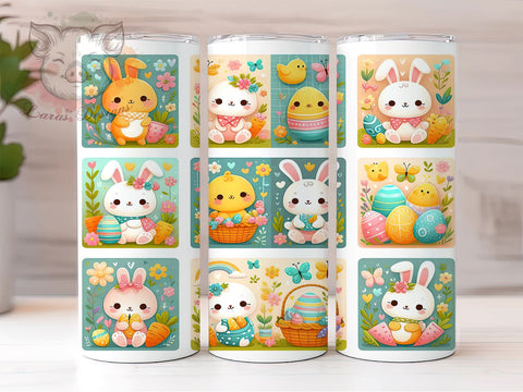 Girly Easter Tumbler Wrap, Patchwork Easter Design, 20oz Sublimation Wrap, Cute Easter Art, Digital Download Tumbler, Spring Tumbler Design, Easter Gift Idea, Colorful Easter Sublimation Lara' s Designs 