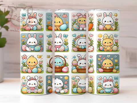 Girly Easter Tumbler Wrap, Patchwork Easter Design, 20oz Sublimation Wrap, Cute Easter Art, Digital Download Tumbler, Spring Tumbler Design, Easter Gift Idea, Colorful Easter Sublimation Lara' s Designs 