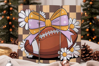 Girly Football Tumbler Design Sublimation DesignSVG 