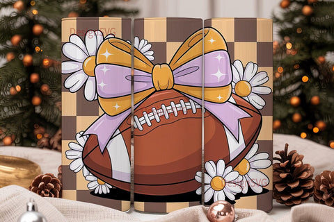 Girly Football Tumbler Design Sublimation DesignSVG 