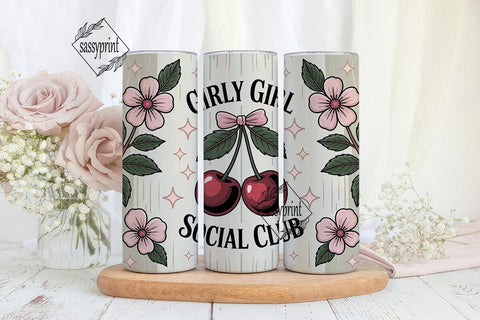 Girly Girl Social Club 20oz Tumbler Wrap Sublimation sassyprint 