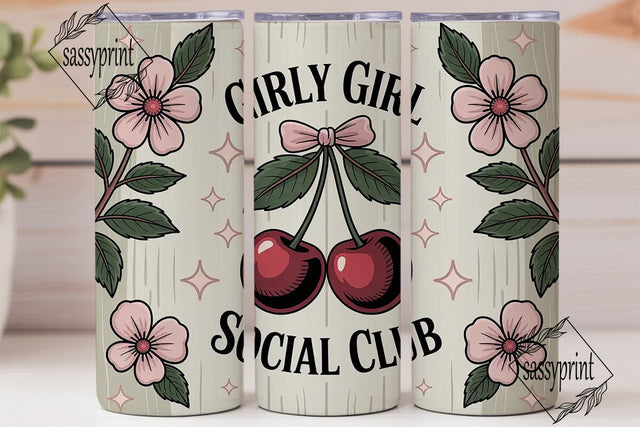 Girly Girl Social Club 20oz Tumbler Wrap Sublimation sassyprint 