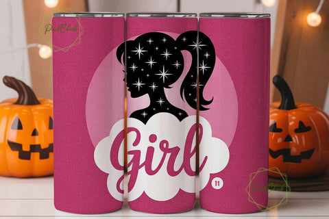 Girly Glitter Silhouette 20oz Tumbler Sublimation PixelChick 