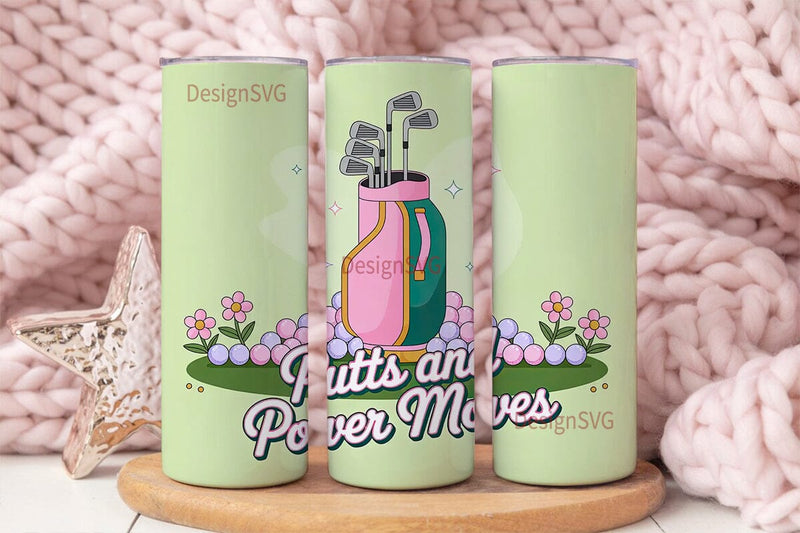 Girly Golf 20oz Tumbler Wrap Sublimation DesignSVG 