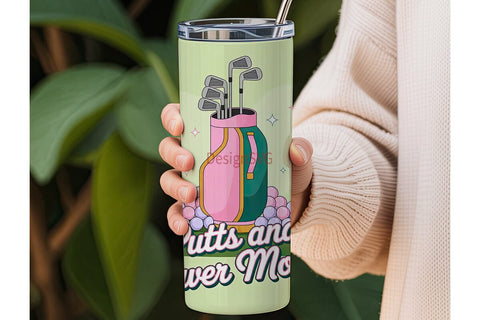 Girly Golf 20oz Tumbler Wrap Sublimation DesignSVG 