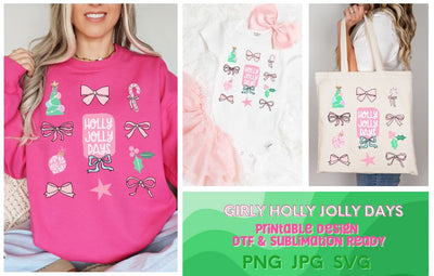 Girly Holly Jolly Days SVG So Fontsy Design Shop 