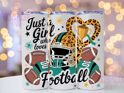 Girly Leopard Football Era Tumbler Wrap, Leopard Football PNG, Girly Football Tumbler, Game Day Tumbler Wrap, 20oz Skinny Tumbler, Football Tumbler For Her, In My Football Era Sublimation SvggirlplusArt 