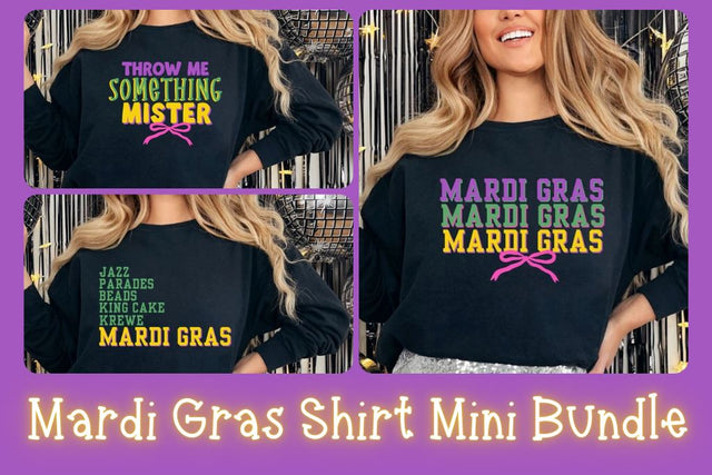 Girly Mardi Gras T-shirt Set SVG So Fontsy Design Shop 