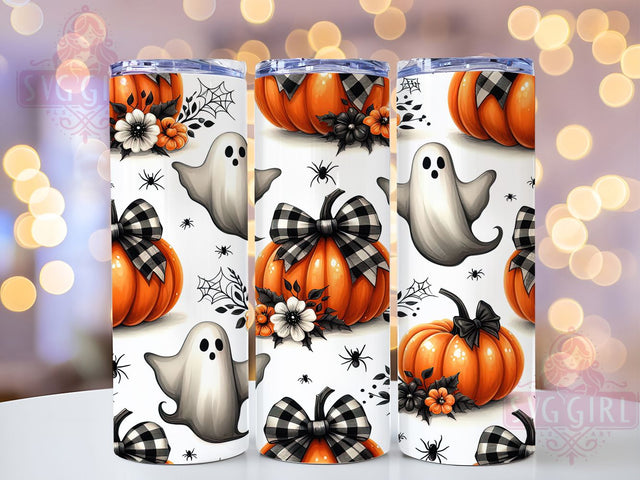 Girly Pastel Ghost Tumbler Wrap, 20oz Skinny Tumbler, Ghost Tumbler Wrap, Sublimation Design, Pastel Halloween Png, Girly Halloween, Tumbler Wrap Download Sublimation SvggirlplusArt 