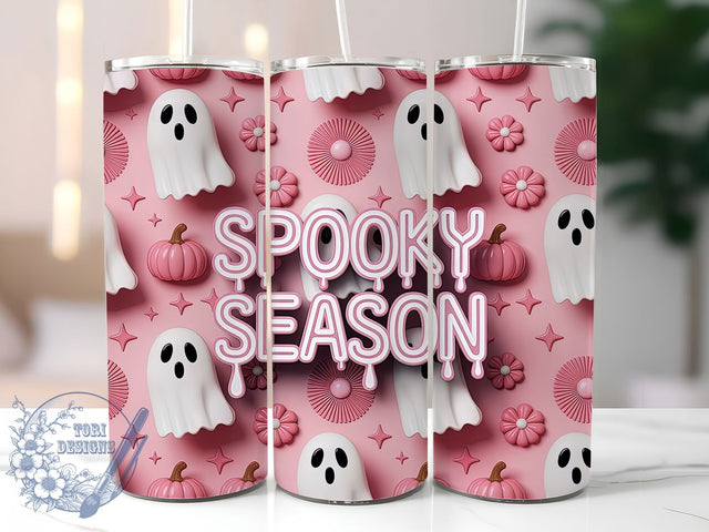 Girly Pink Ghost Halloween Tumbler Wrap, Pink Coquette Wrap, Ghost Halloween Cup, 20Oz Sublimation Design, Cute Pink Ghost Drinkware, Spooky Season Tumbler, Pastel Halloween Mug Sublimation ToriDesigns 
