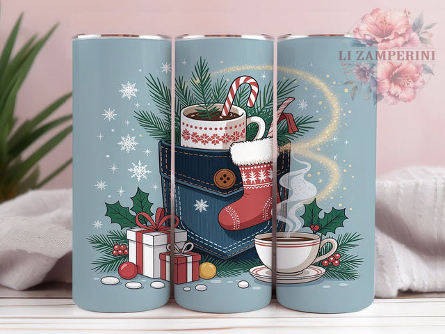 Girly Preppy Christmas Tumbler, Preppy Holiday Tumbler, 20Oz Sublimation, Pink Christmas Printable, Cute Preppy Christmas Design, Girly Holiday Wrap, Aesthetic Christmas Art Sublimation Li Zamperini 