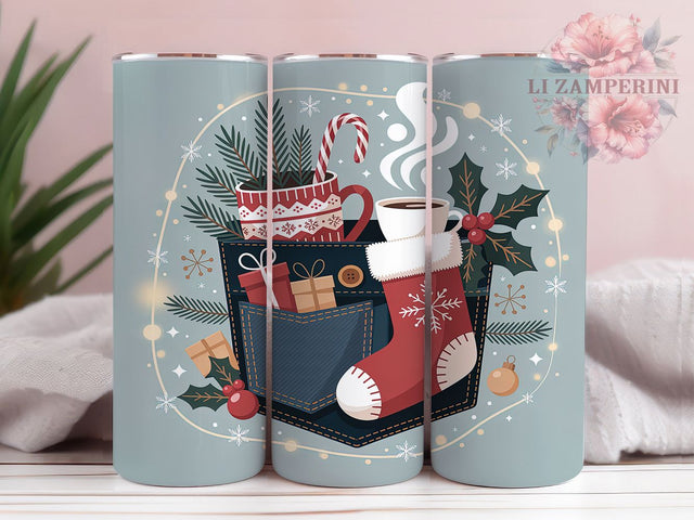 Girly Preppy Christmas Tumbler, Preppy Holiday Tumbler, 20Oz Sublimation, Pink Christmas Printable, Cute Preppy Christmas Design, Girly Holiday Wrap, Aesthetic Christmas Art Sublimation Li Zamperini 