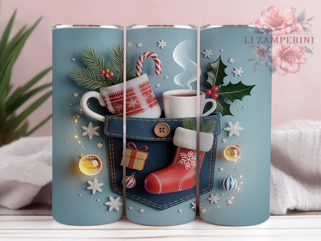 Girly Preppy Christmas Tumbler, Preppy Holiday Tumbler, 20Oz Sublimation, Pink Christmas Printable, Cute Preppy Christmas Design, Girly Holiday Wrap, Aesthetic Christmas Art Sublimation Li Zamperini 