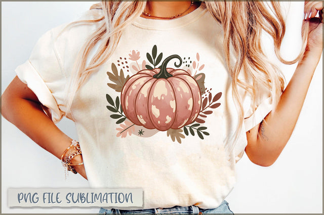 Girly Preppy Fall Pumpkin PNG Sublimation Shetara Begum 