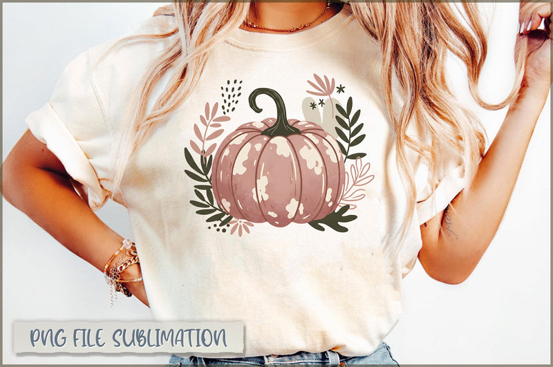 Girly Preppy Fall Pumpkin PNG Sublimation Shetara Begum 