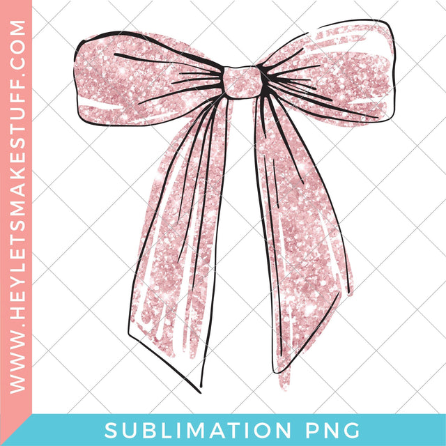 Girly Sequin Bow - Sublimation Sublimation Hey Let's Make Stuff 