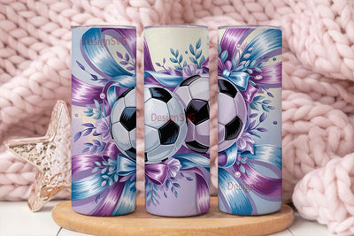 Girly Soccer 20oz Tumbler Wrap Sublimation DesignSVG 