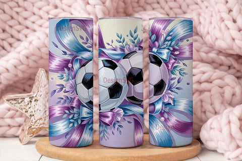 Girly Soccer 20oz Tumbler Wrap Sublimation DesignSVG 
