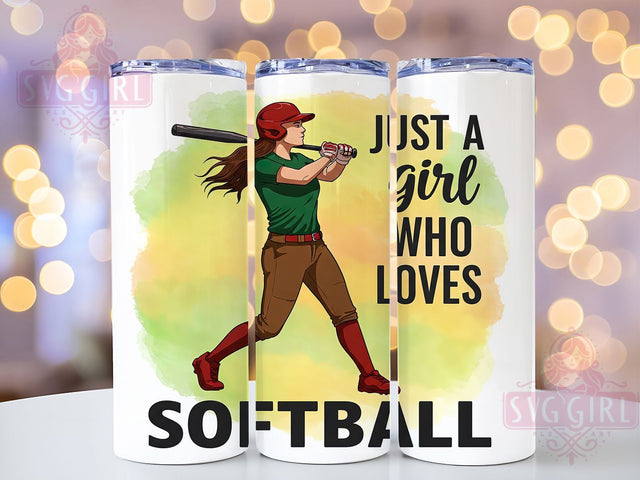 Girly Softball Lover Tumbler Wrap, Girly Baseball Wrap, 20oz Player Gift Design, Feminine Sports Sublimation, Cute Softball Mom Wrap, Custom Athlete Tumbler, Game Day Girl Tumbler Sublimation SvggirlplusArt 