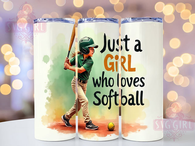 Girly Softball Lover Tumbler Wrap, Girly Baseball Wrap, 20oz Player Gift Design, Feminine Sports Sublimation, Cute Softball Mom Wrap, Custom Athlete Tumbler, Game Day Girl Tumbler Sublimation SvggirlplusArt 