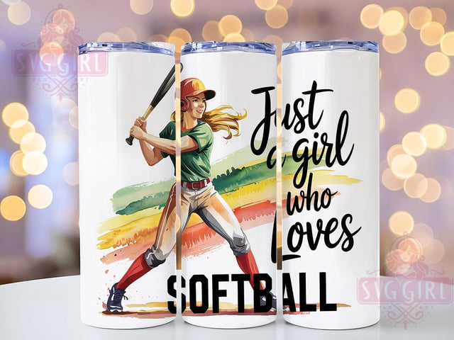 Girly Softball Lover Tumbler Wrap, Girly Baseball Wrap, 20oz Player Gift Design, Feminine Sports Sublimation, Cute Softball Mom Wrap, Custom Athlete Tumbler, Game Day Girl Tumbler Sublimation SvggirlplusArt 
