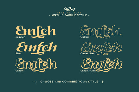 Gitky - Display Font Font twinletter 