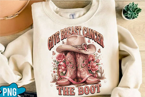 Give Breast Cancer The Boot PNG Designs Sublimation shah alam 