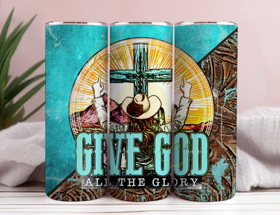 Give God All The Glory tumbler Sublimation PixelChick 