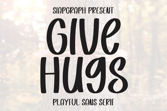 Give Hugs Font Masyafi Studio 