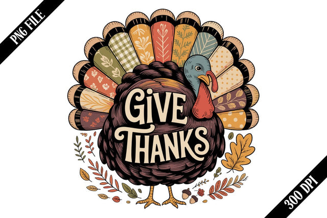 Give Thanks Preppy Thanksgiving PNG Designs SVG shah alam 