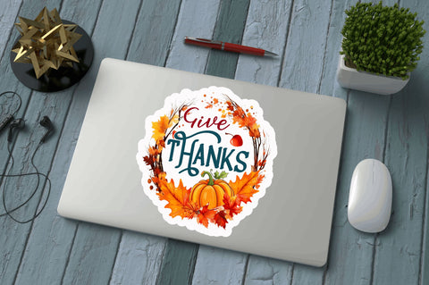 Give thanks Sticker Design Sublimation Regulrcrative 