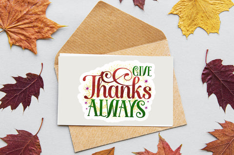 Give thanks Sticker Design Sublimation Regulrcrative 