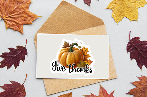 Give thanks Sticker Design Sublimation Regulrcrative 