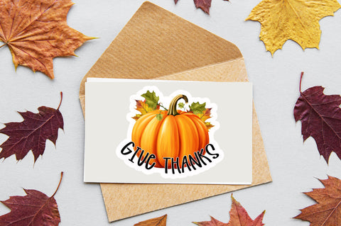 Give thanks Sticker Design Sublimation Regulrcrative 