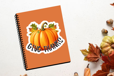 Give thanks Sticker Design Sublimation Regulrcrative 