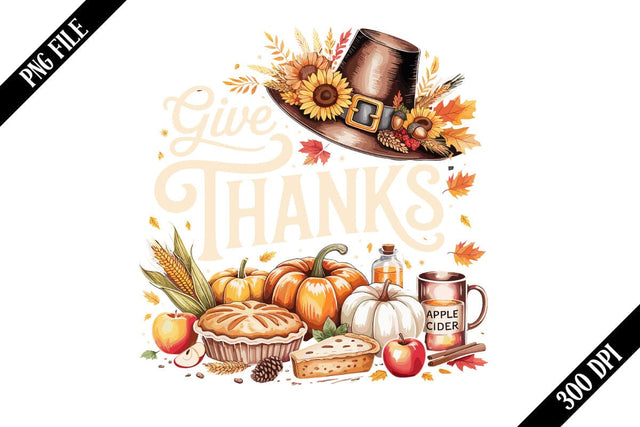 Give Thanks Thanksgiving Sublimation PNG Designs SVG shah alam 